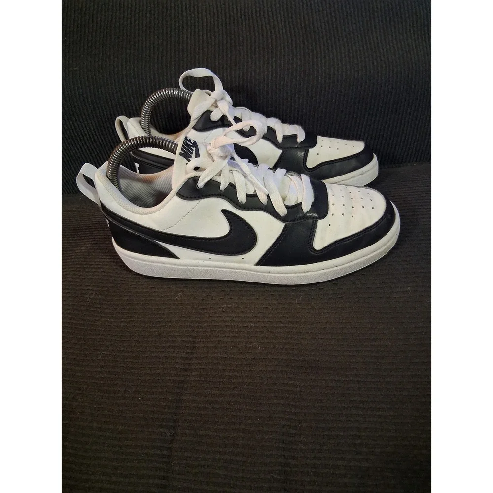 Nike Court Borough Low 2 Black White Panda Kids Shoes BQ5456-131 Size 5Y